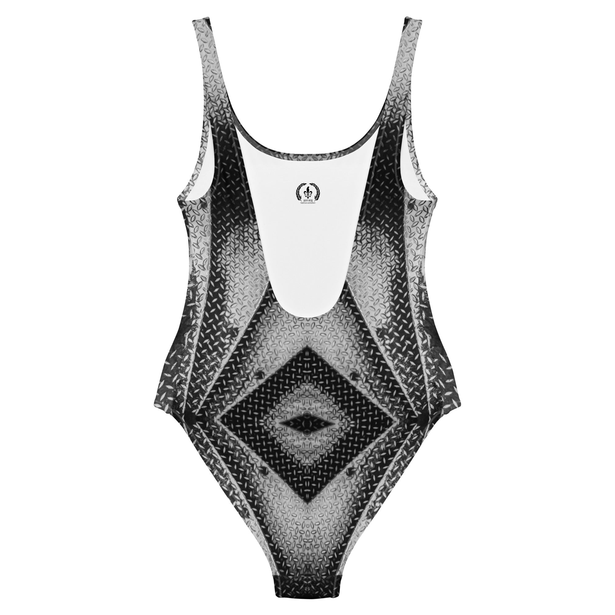 Women's One-Piece Swimsuit, Eiffel Tower Diamond Plate