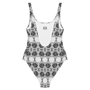 Women's One-Piece Swimsuit, Helios, White