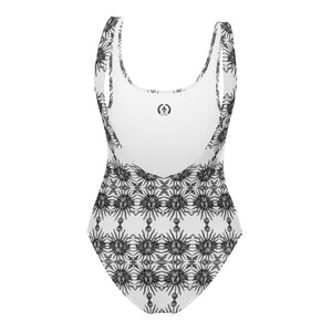 Women's One-Piece Swimsuit, Helios, White