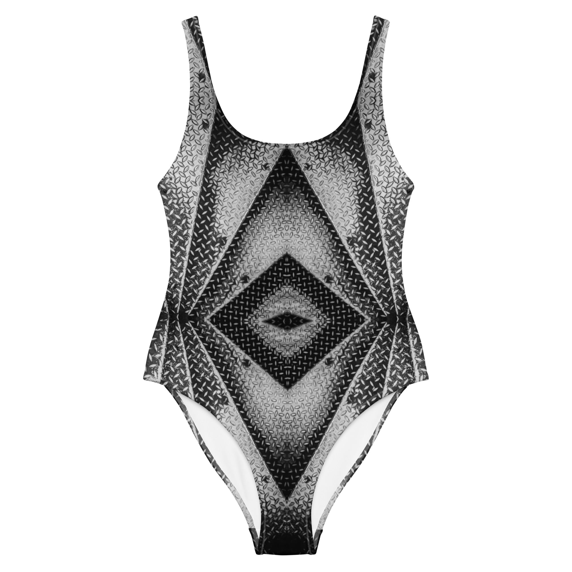 Women's One-Piece Swimsuit, Eiffel Tower Diamond Plate