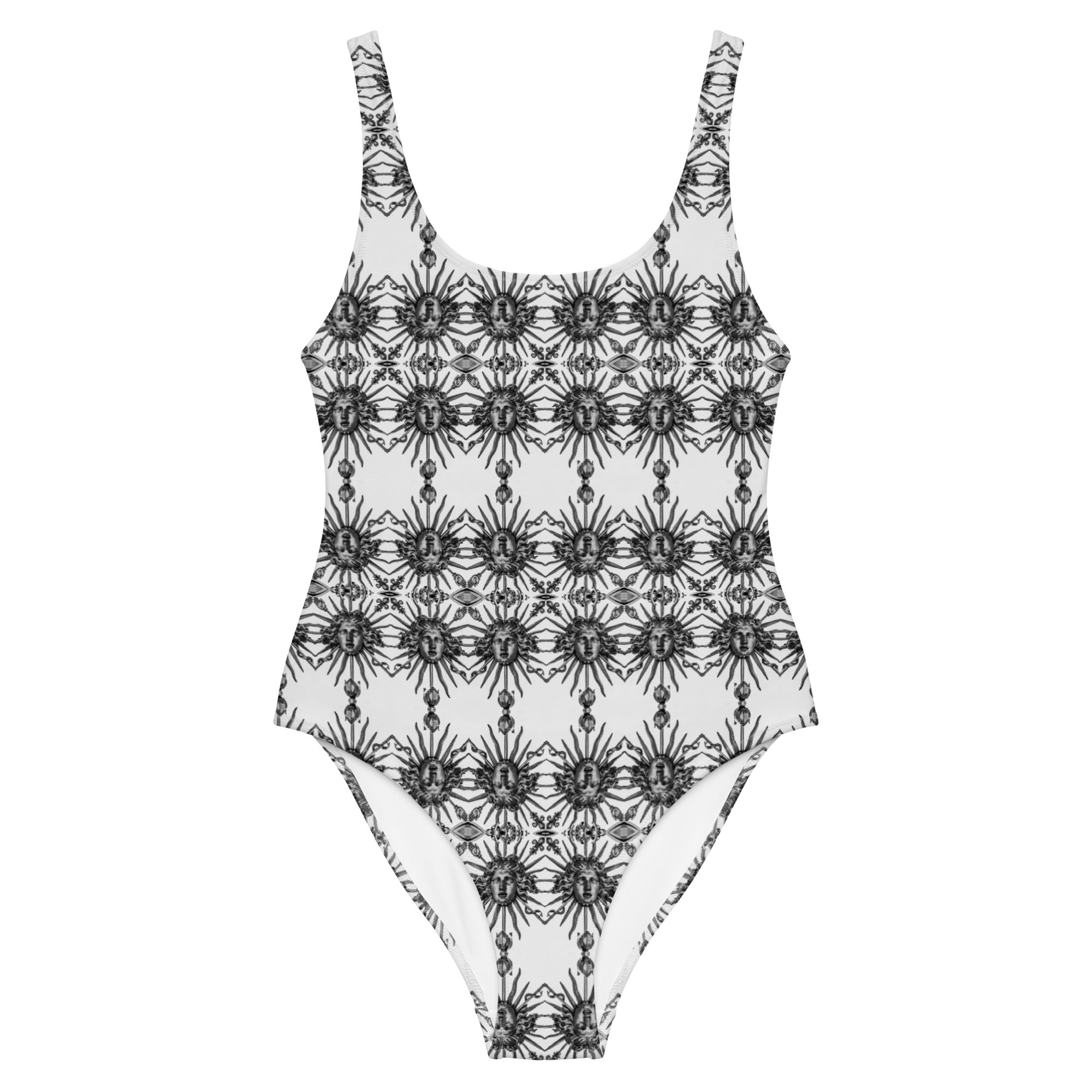 Women's One-Piece Swimsuit, Helios, White