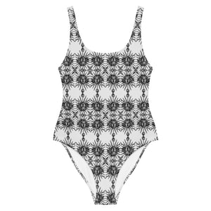 Women's One-Piece Swimsuit, Helios, White