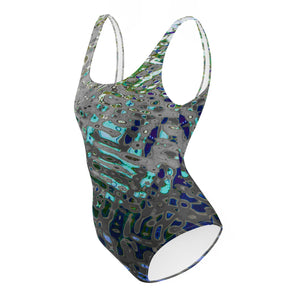 Women's One-Piece Swimsuit, Liquid Jewel