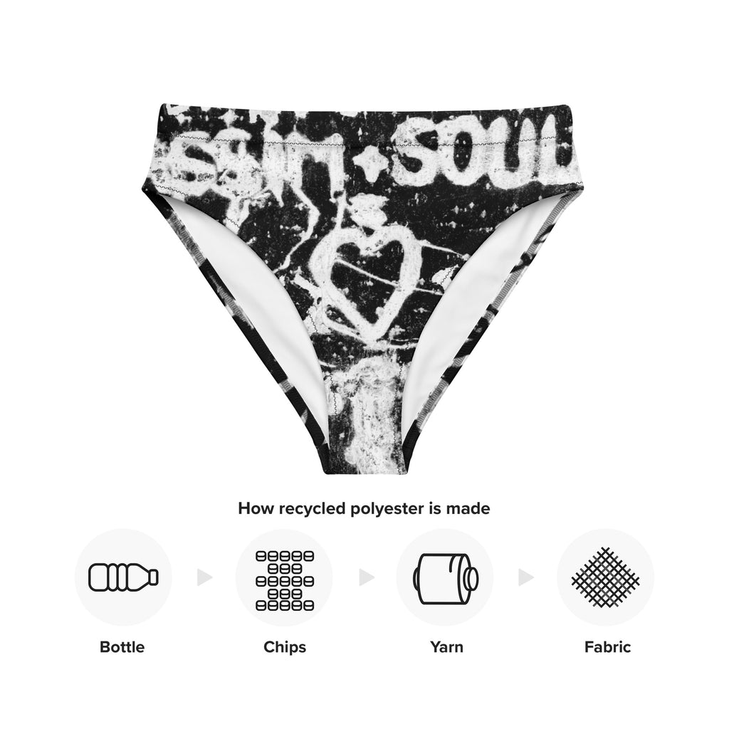 Women's Recycled High-Rise Bikini Bottom, Paris Birch Tree, Soul Queen