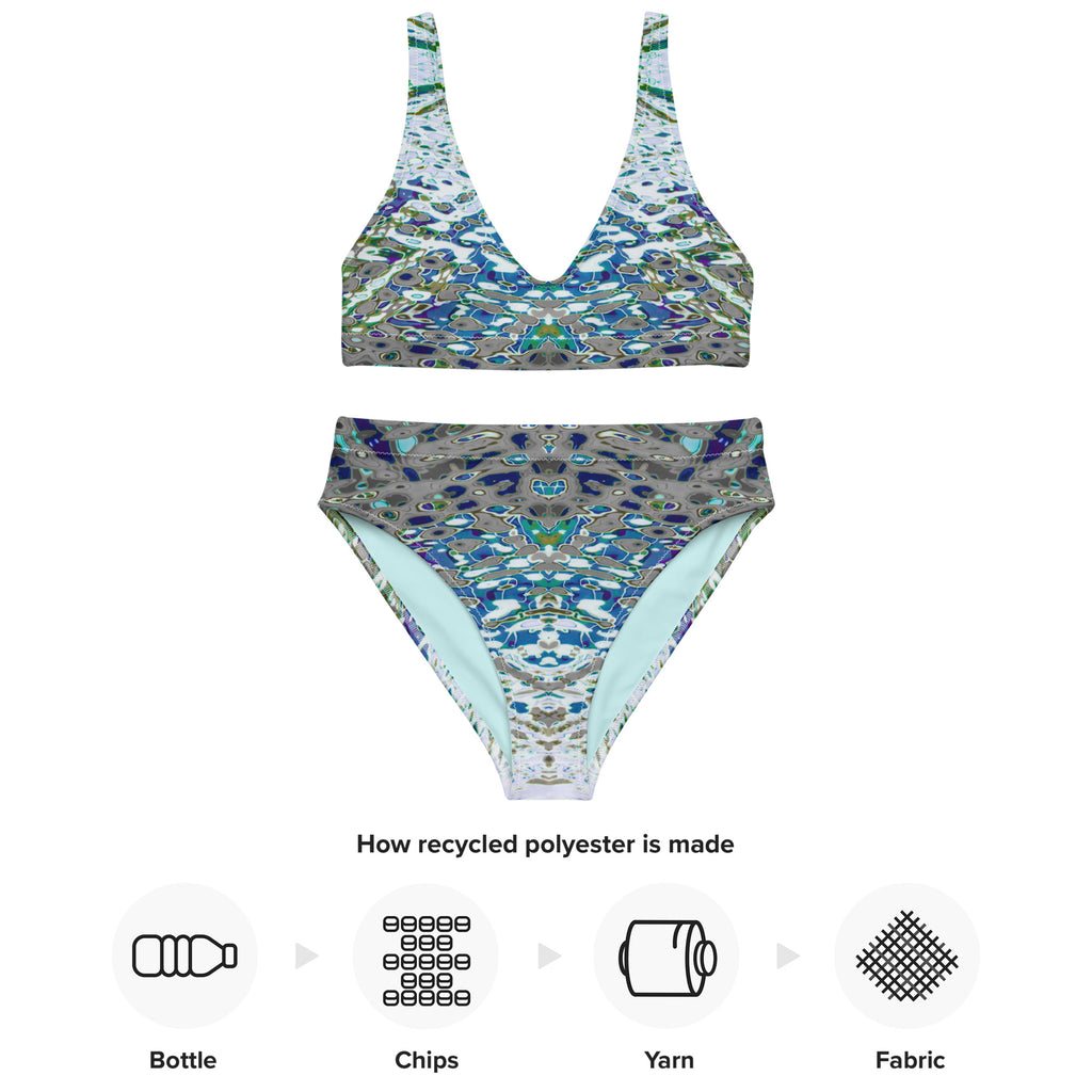 Women's Recycled High-Rise Bikini, Liquid Jewel