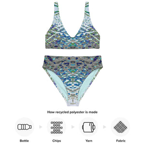 Women's Recycled High-Rise Bikini, Liquid Jewel