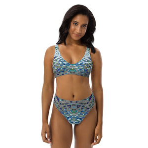 Women's Recycled High-Rise Bikini, Liquid Jewel