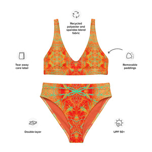 Women's Recycled High-Rise Bikini, Electric Lily