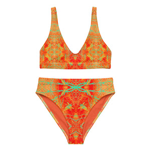 Women's Recycled High-Rise Bikini, Electric Lily