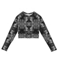 Recycled Athletic Long-Sleeve Crop Top, UPF 50+, Cannabis, Midnight