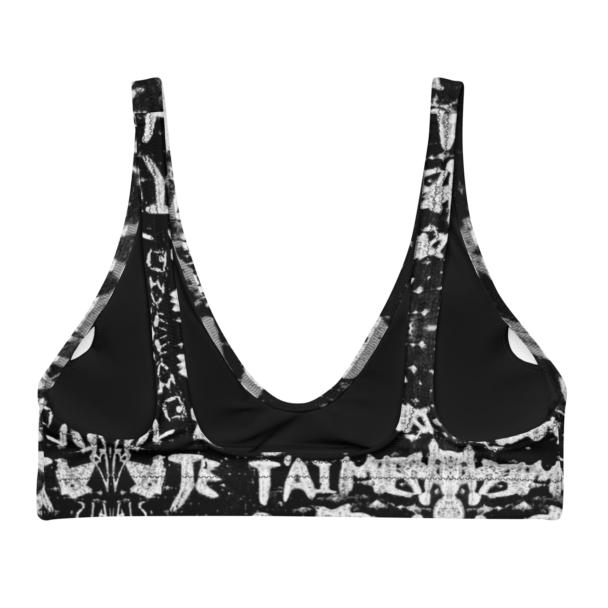 Women's Recycled Padded Bikini Top, Paris Birch Tree