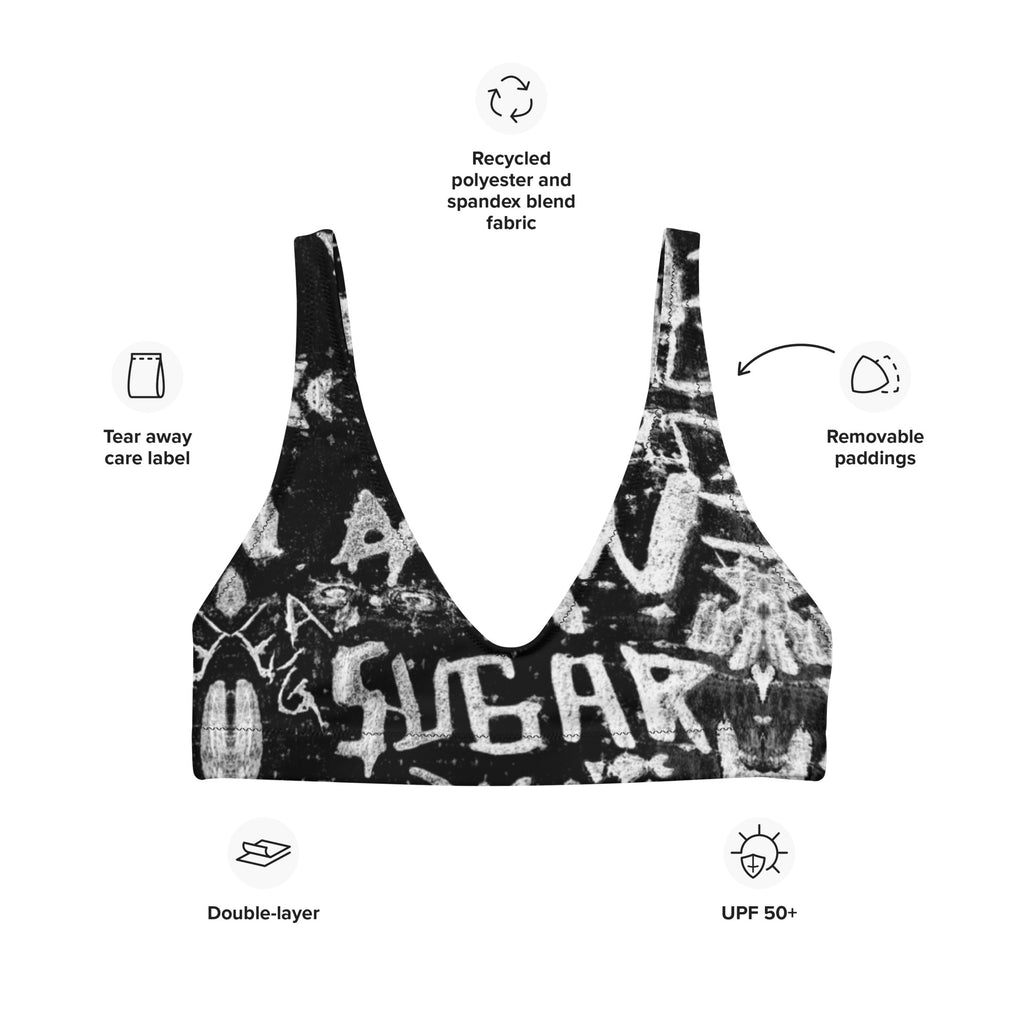 Women's Recycled Padded Bikini Top, Paris Birch Tree