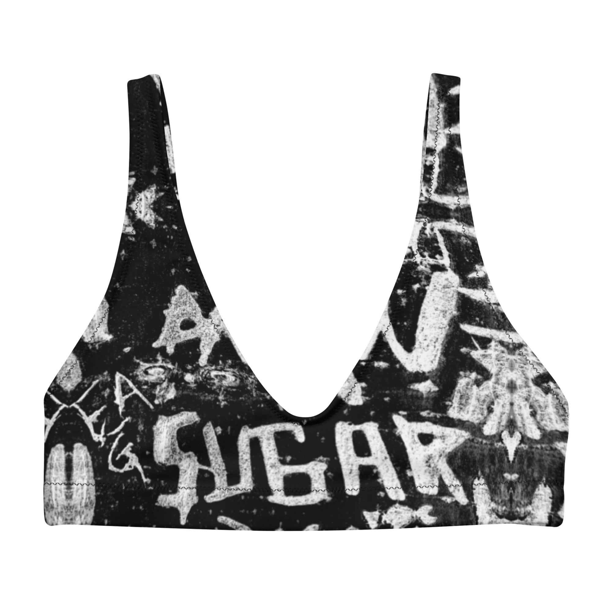 Women's Recycled Padded Bikini Top, Paris Birch Tree