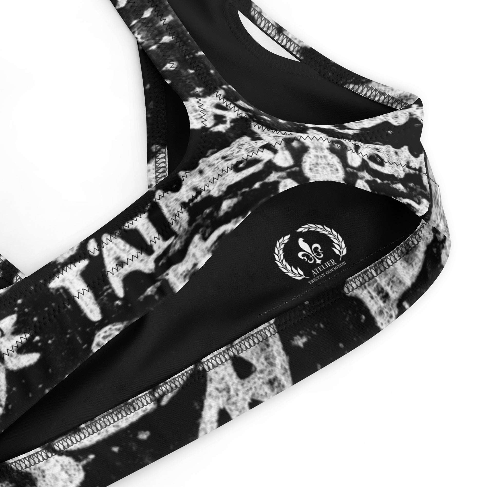 Women's Recycled Padded Bikini Top, Paris Birch Tree