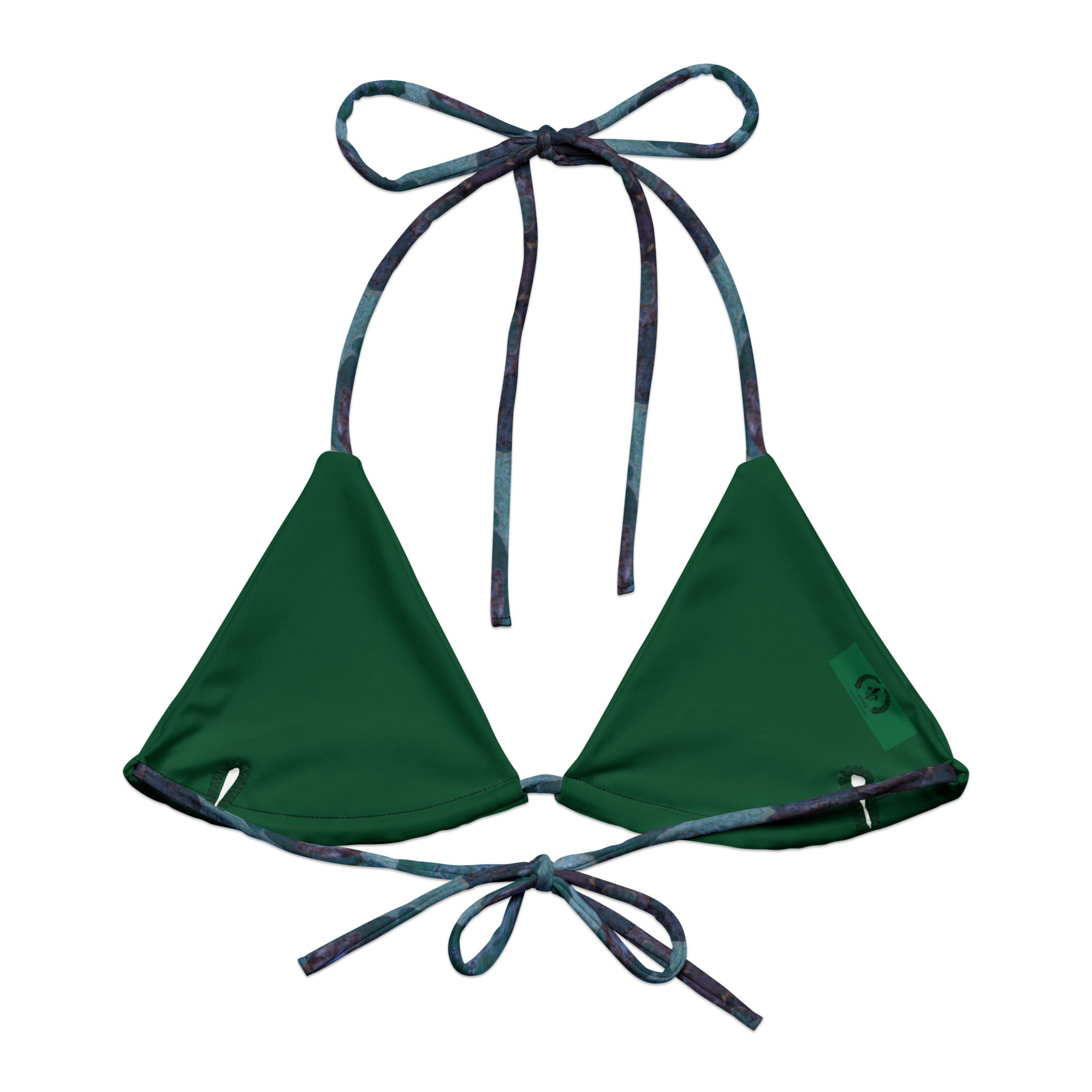 Recycled String Bikini Top, Croix-de-Cannes