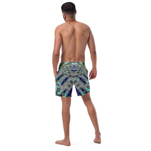 Men's Recycled Swim Trunks, with Liner, Liquid Jewel