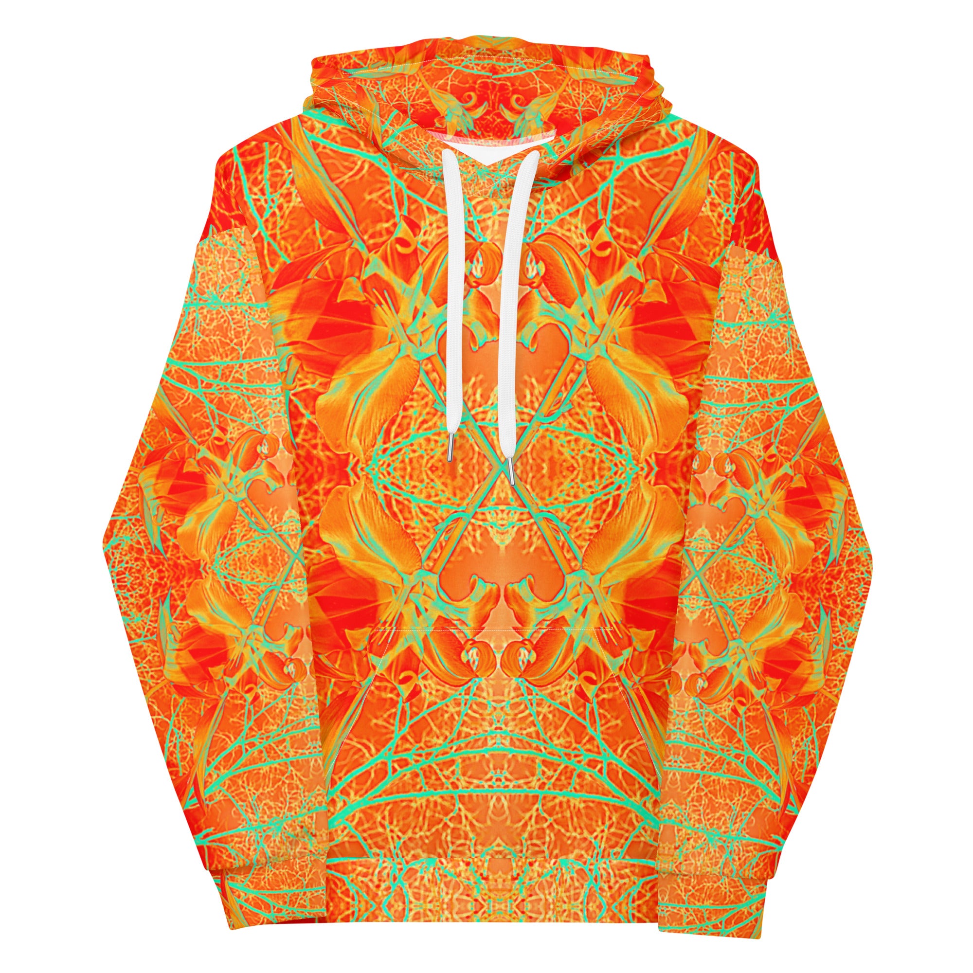 Hoodie with Front Pocket, Electric Lily