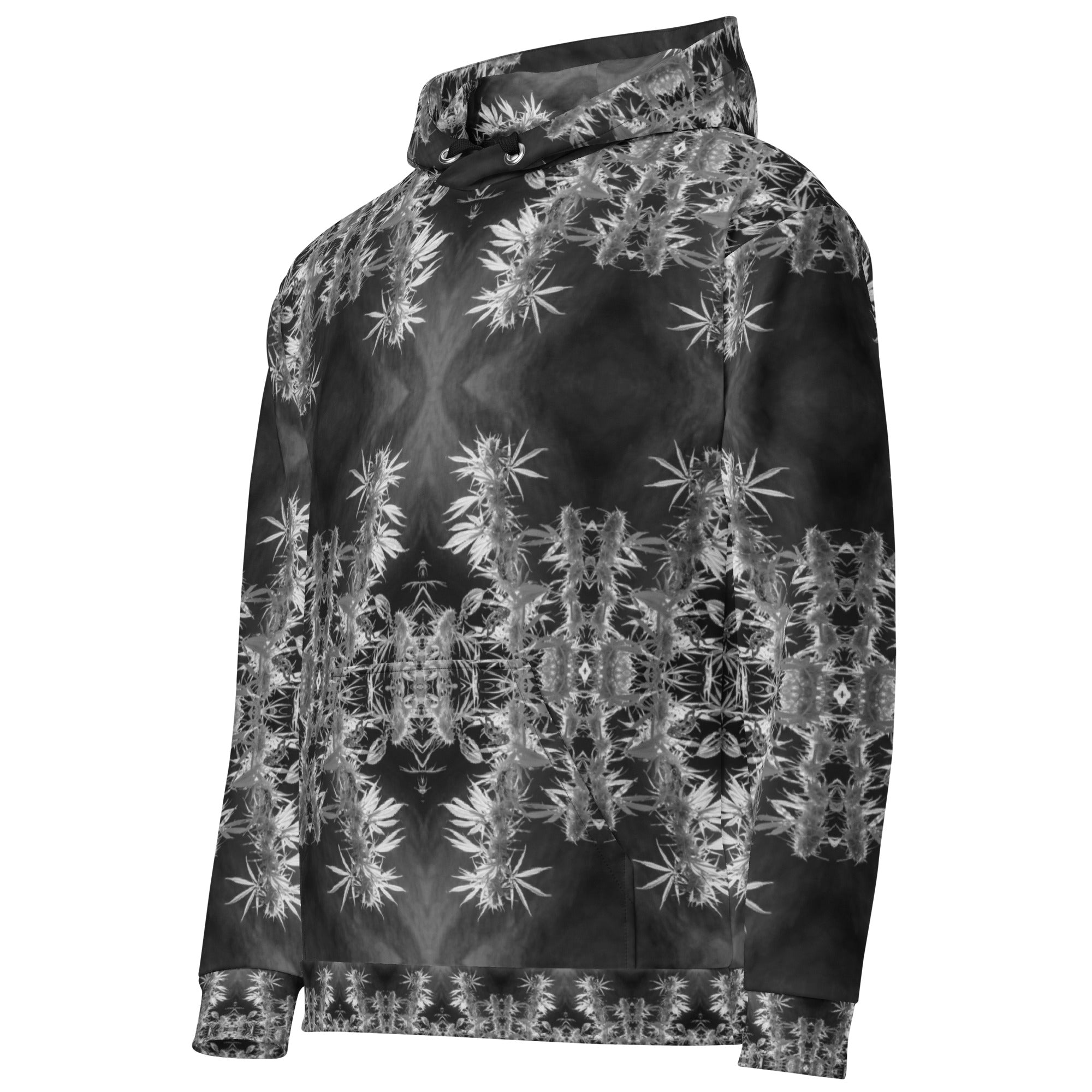 Hoodie with Front Pocket, Cannabis, Midnight