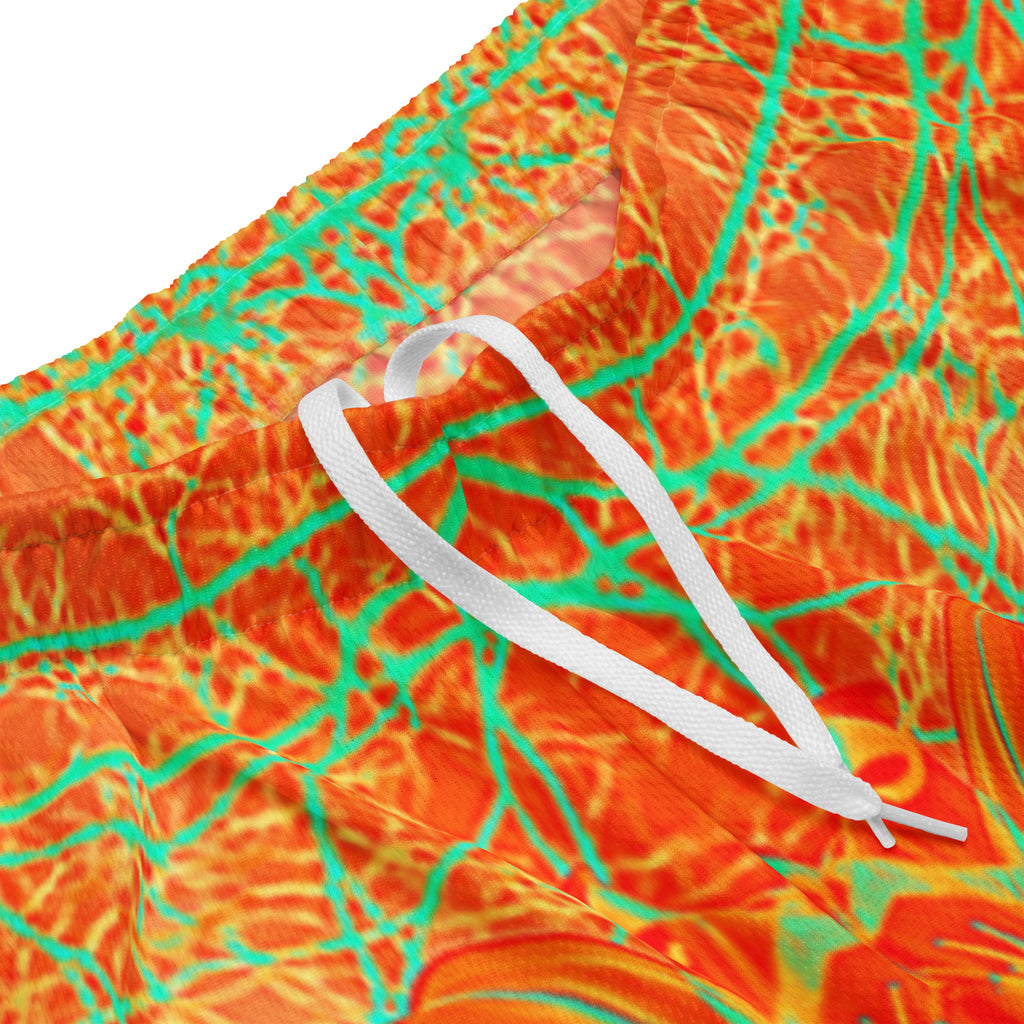 Recycled Mesh Shorts with Side Pockets, UPF 50+, Electric Lily