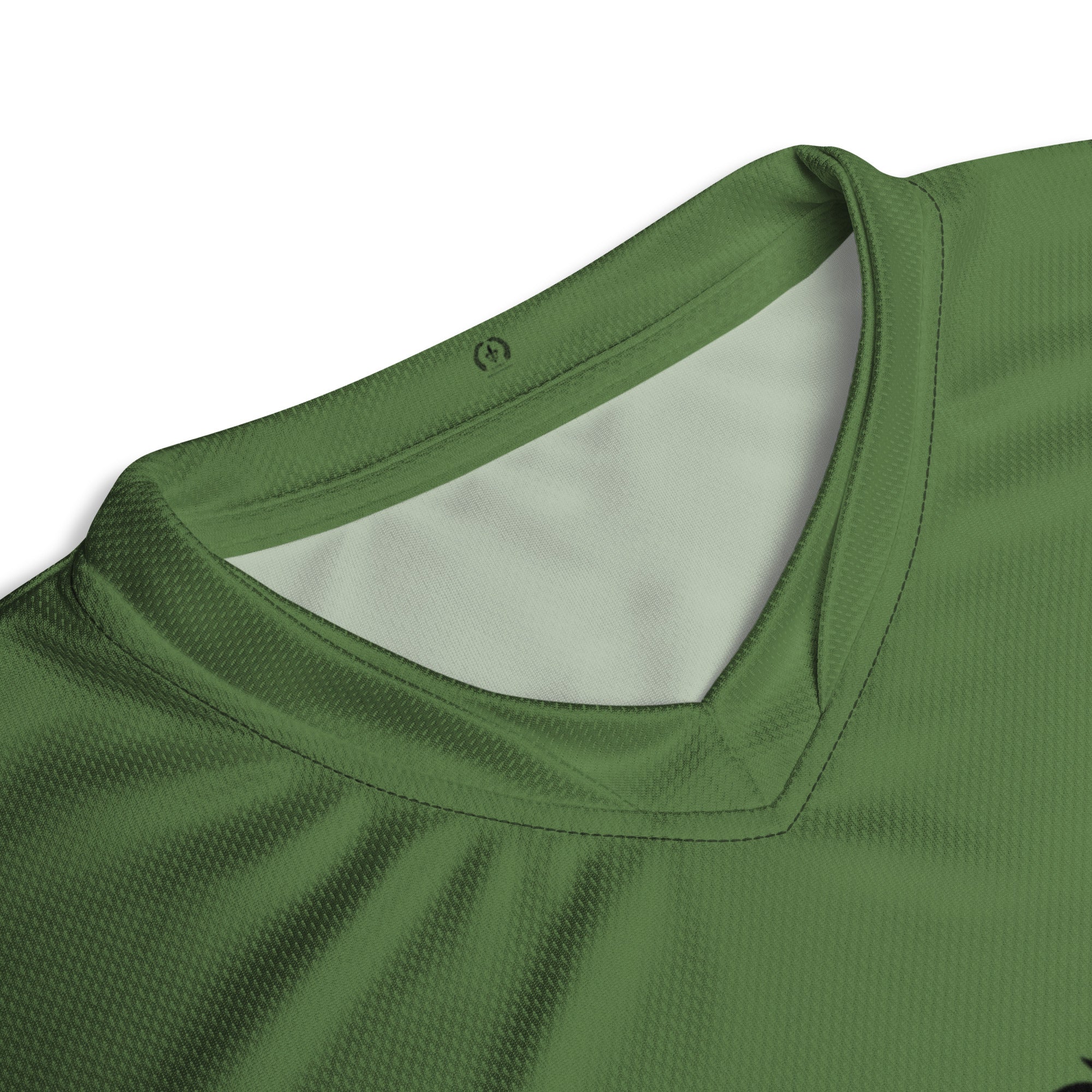 Slim Fit Recycled V-Neck Sports Jersey, Moisture Wicking, UPF 50+, Fern Green