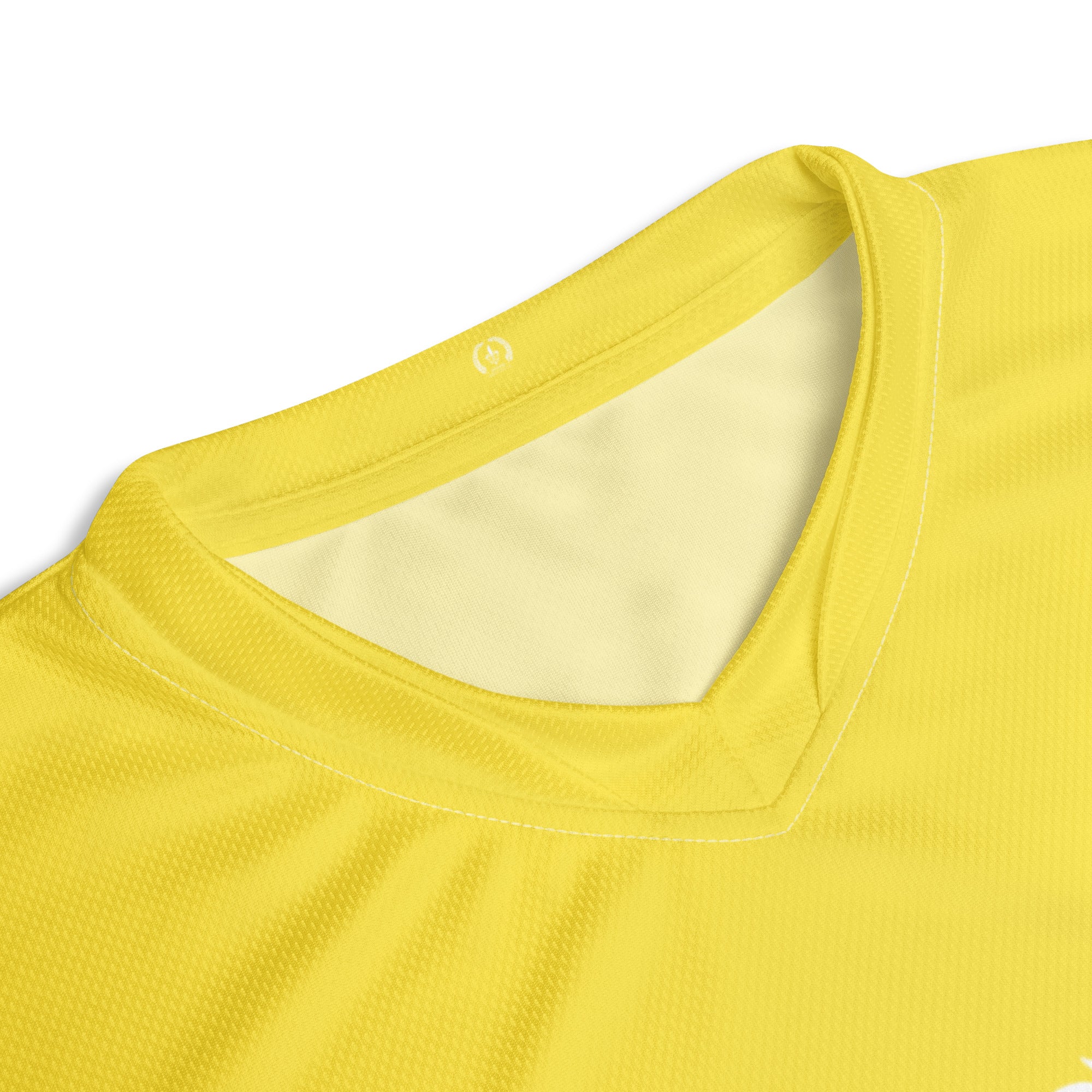 Slim Fit Recycled V-Neck Sports Jersey, Moisture Wicking, UPF 50+, Yellow