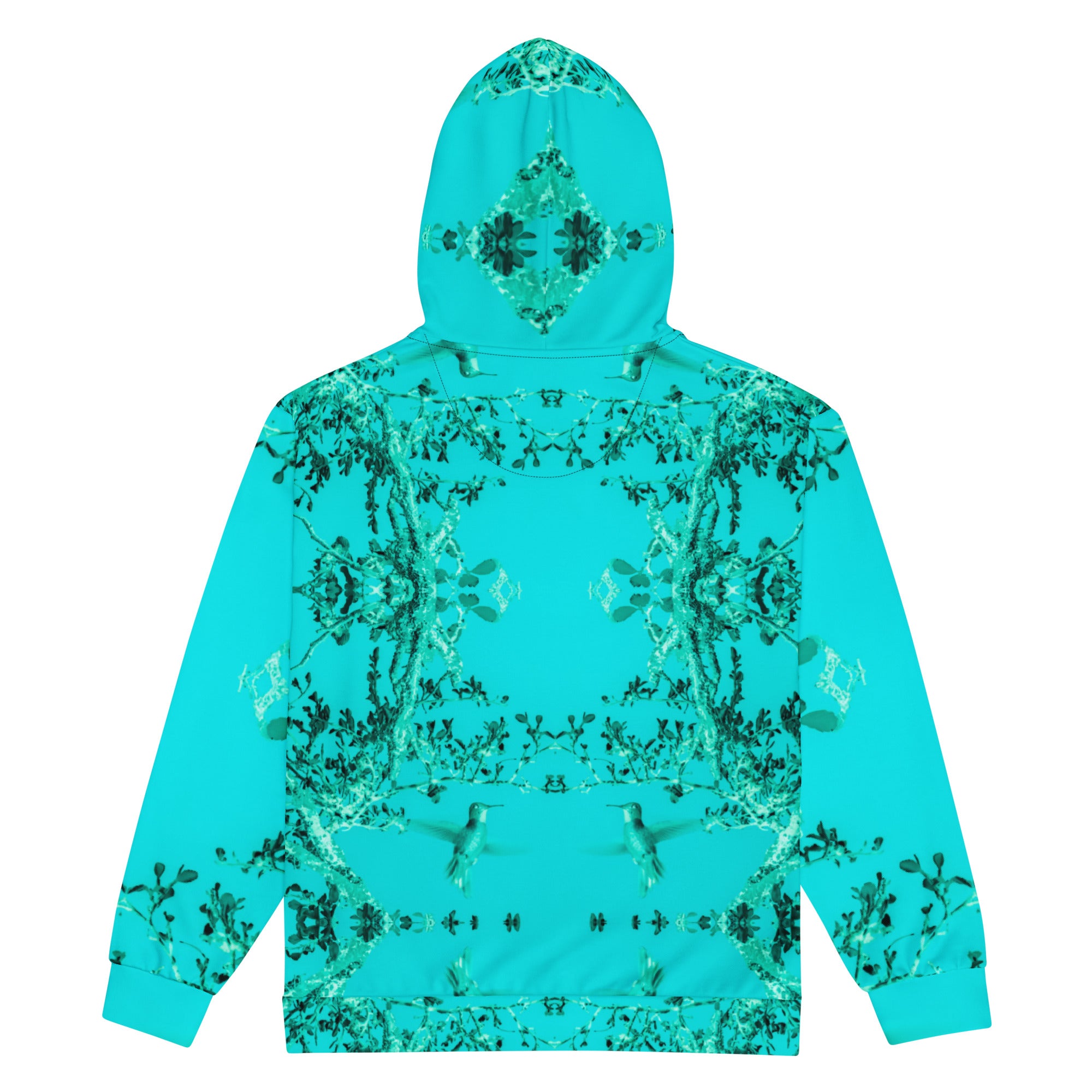 Recycled Zip-Up Hoodie, Hummingbird, Turquoise