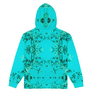 Recycled Zip-Up Hoodie, Hummingbird, Turquoise