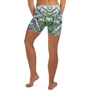 Women's Stretch Shorts, Bright Liquid Jewel