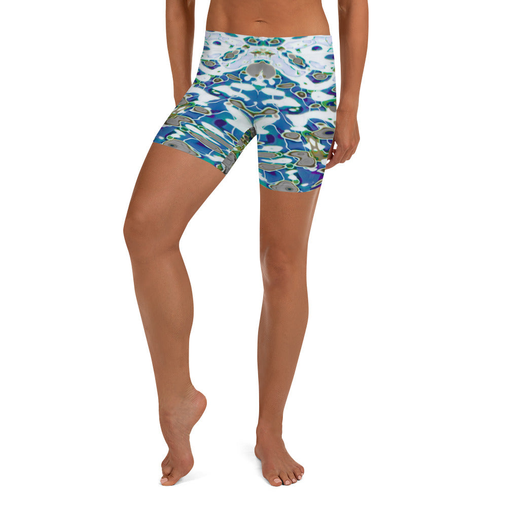 Women's Stretch Shorts, Bright Liquid Jewel