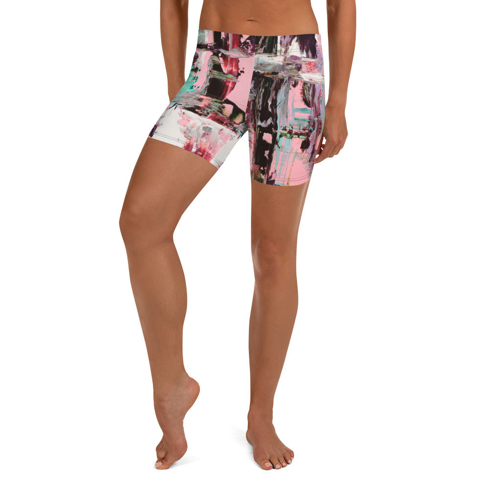 Women's Stretch Shorts, Pink Dawn