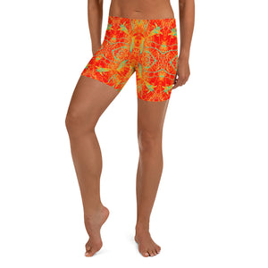 Women's Stretch Shorts, Electric Lily