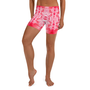 Women's Stretch Shorts, Cannabis, Infrared