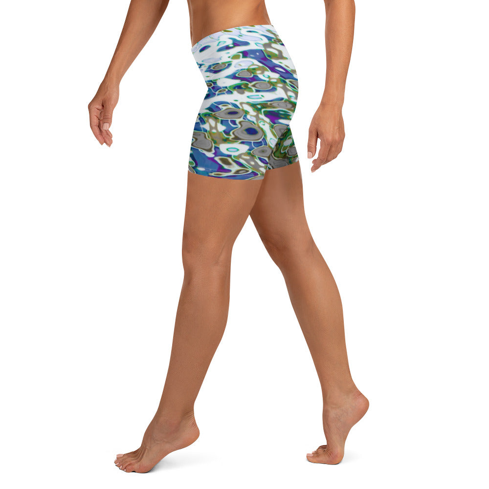 Women's Stretch Shorts, Bright Liquid Jewel