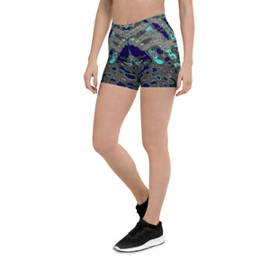 Women's Stretch Shorts, Liquid Jewel