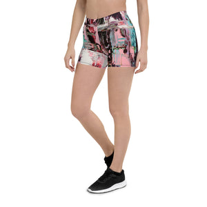 Women's Stretch Shorts, Pink Dawn