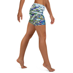 Women's Stretch Shorts, Bright Liquid Jewel