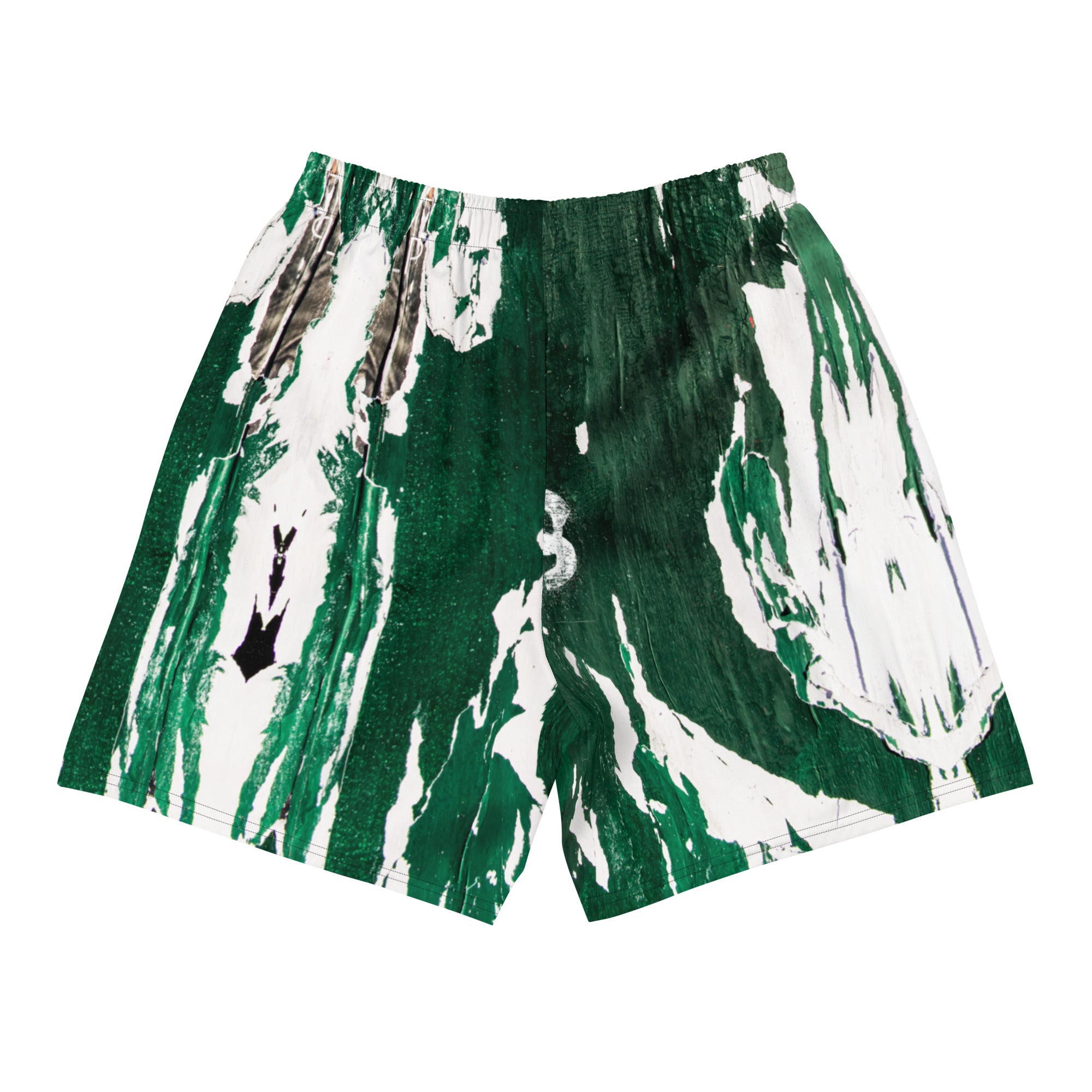 Recycled Long Shorts with Mesh Side Pockets, No Liner, NYC Graffiti