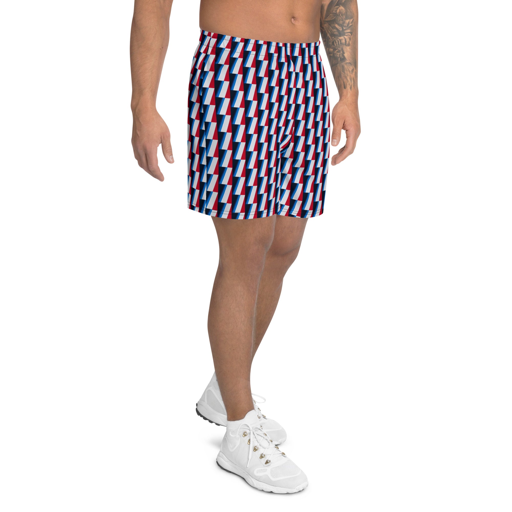 Recycled Athletic Long Shorts, no liner, mesh side pockets, Marina Collection