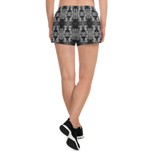 Recycled Athletic Short Shorts with Drawstring Waist, Cannabis, Midnight