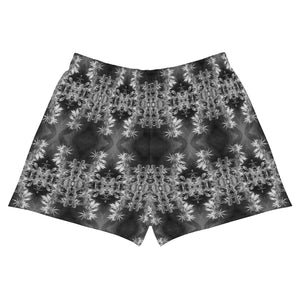 Recycled Athletic Short Shorts with Drawstring Waist, Cannabis, Midnight