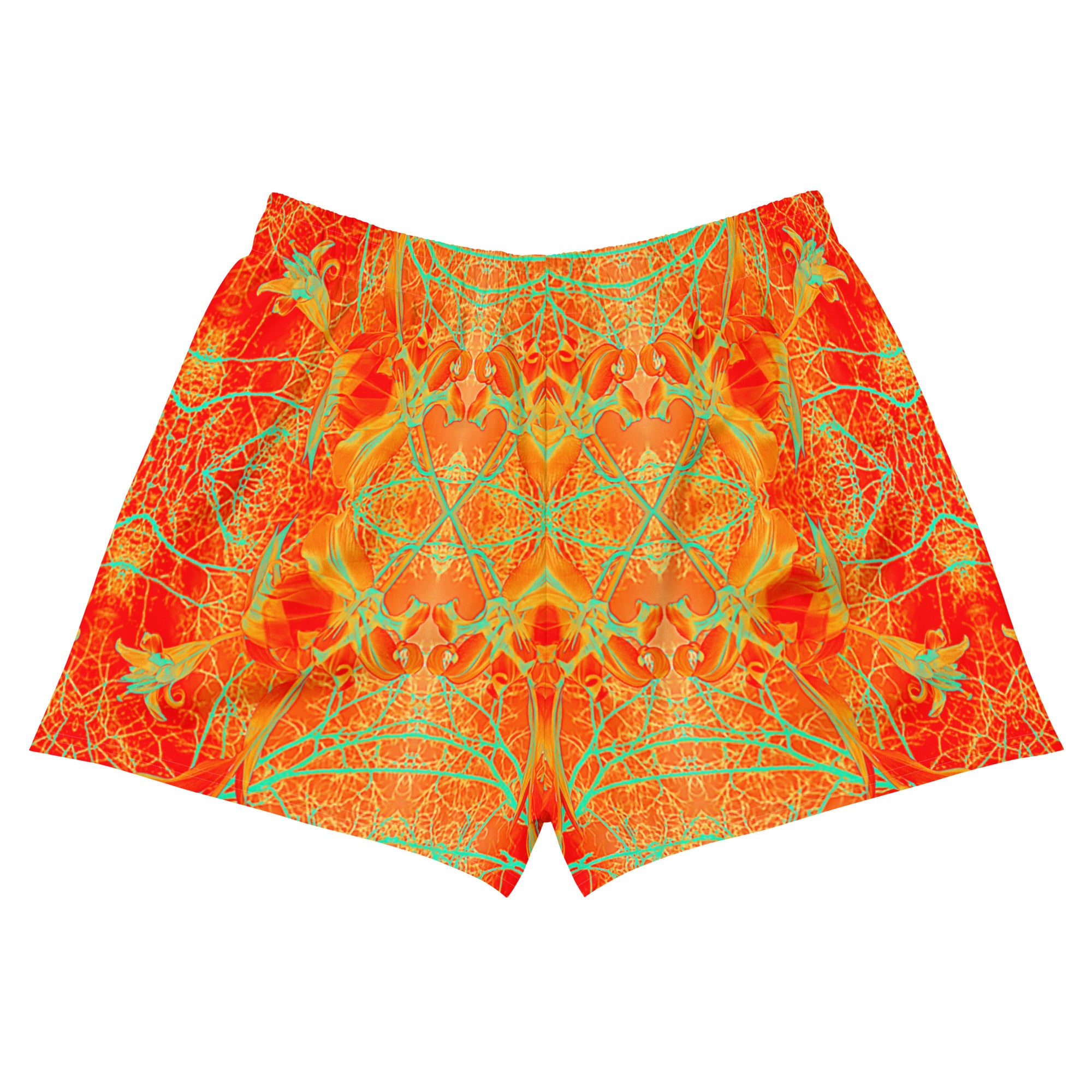 Recycled Athletic Short Shorts, Electric Lily