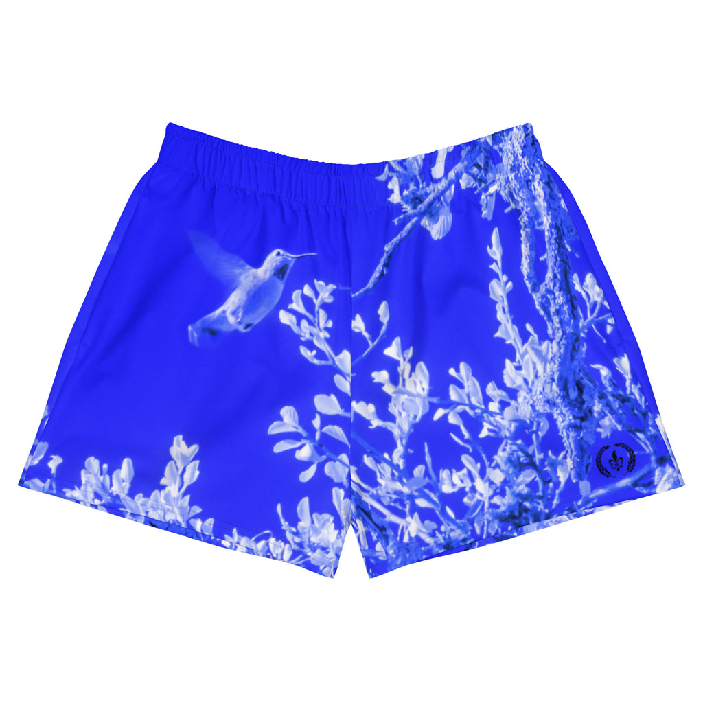 Recycled Athletic Short Shorts, Hummingbird, Blue