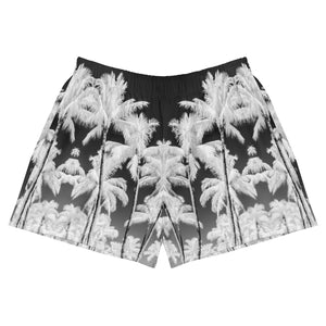 Recycled Athletic Short Shorts, Palm Tree Collection, Midnight