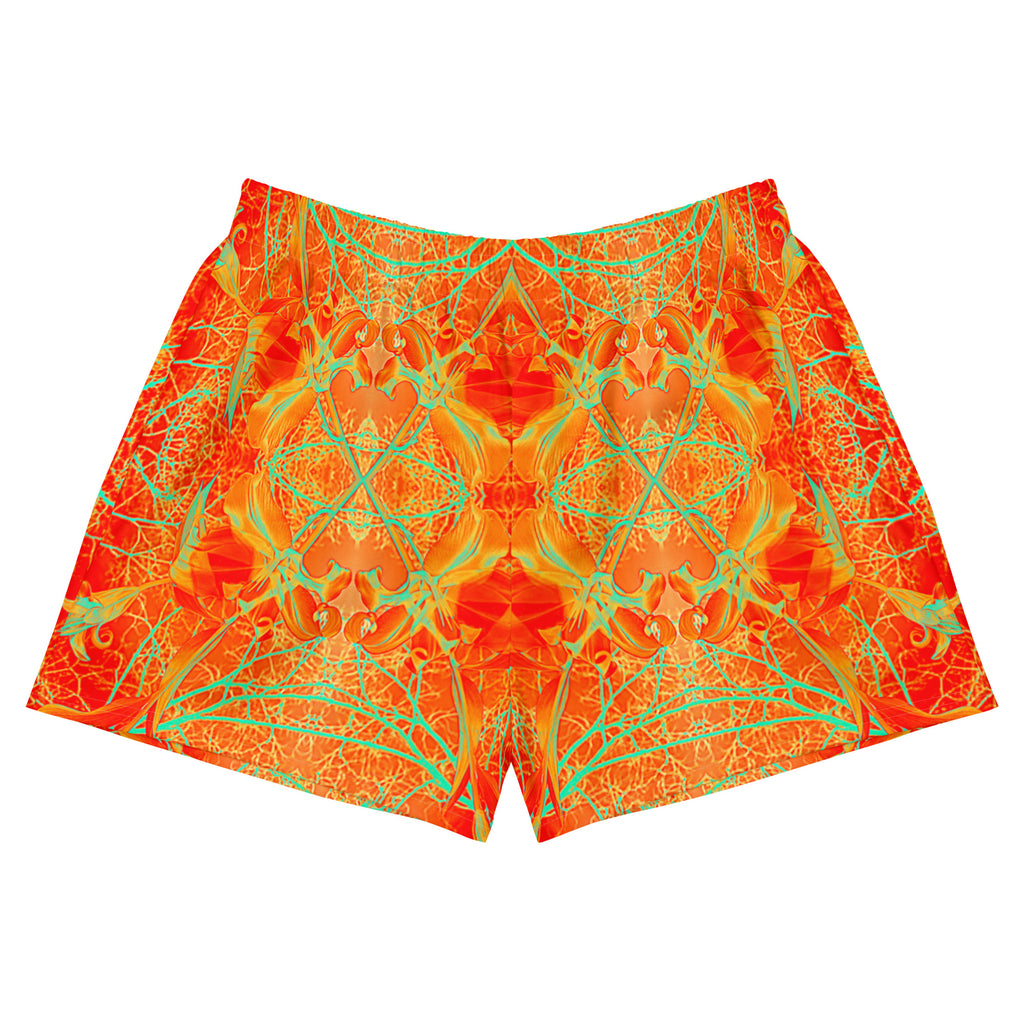 Recycled Athletic Short Shorts, Electric Lily