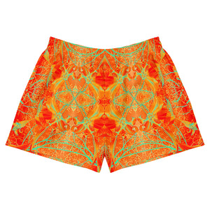 Recycled Athletic Short Shorts, Electric Lily