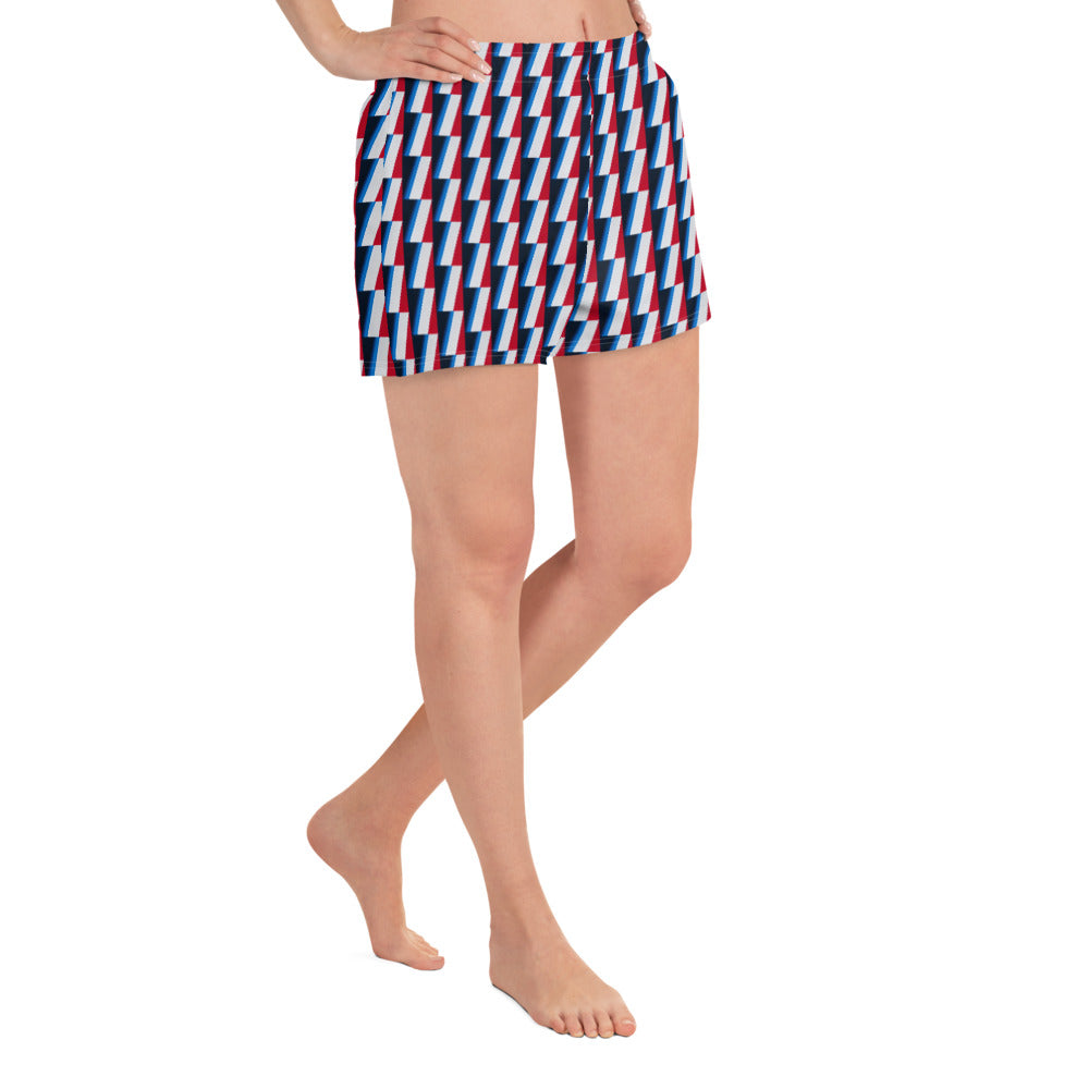 Recycled Athletic Short Shorts with Drawstring Waist and side pockets, Marina