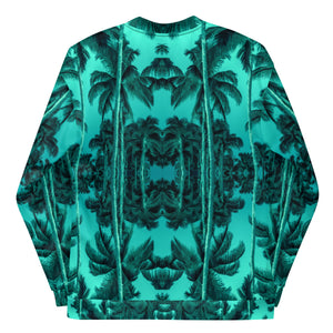 Slim-Fit Bomber Jacket, Palm Tree, Green