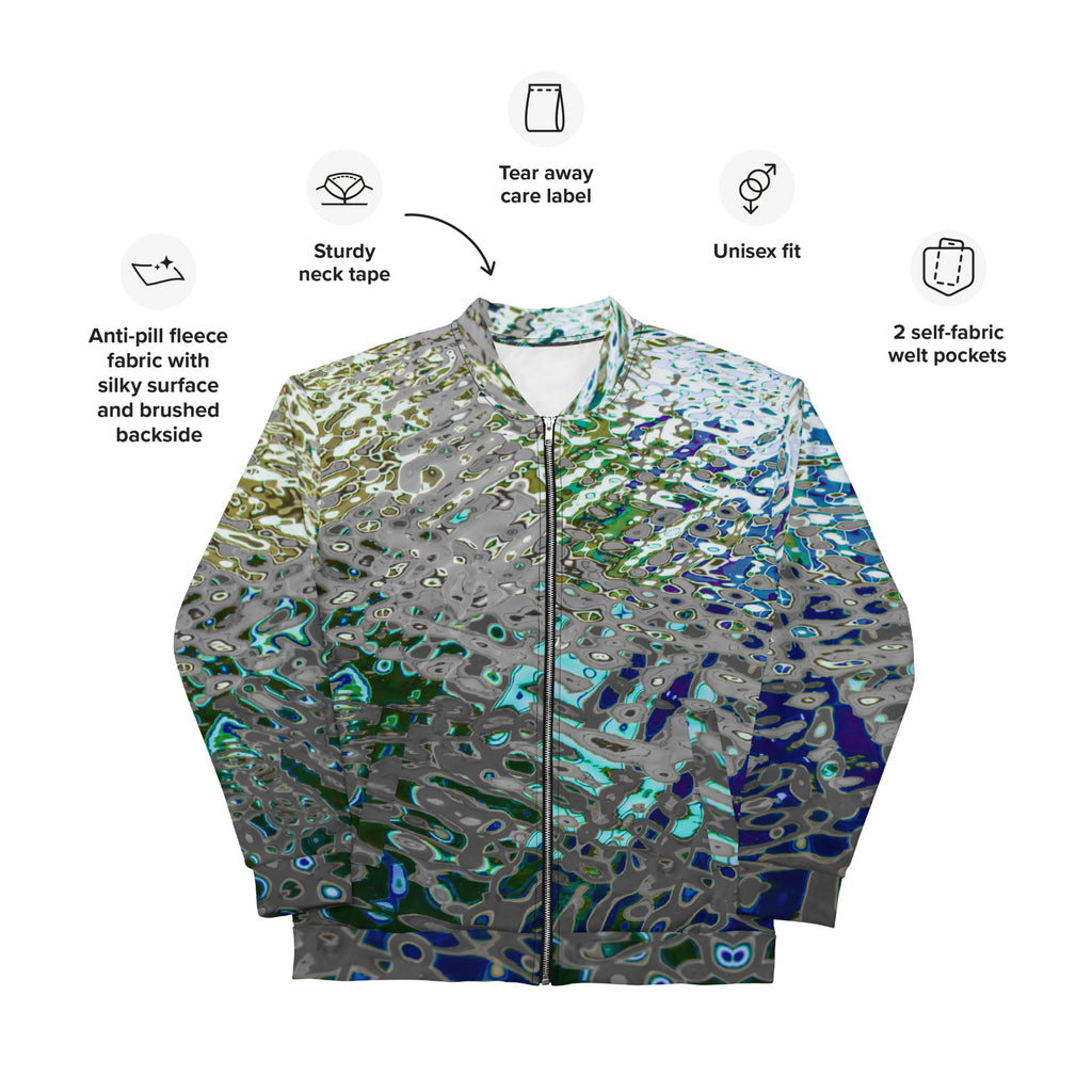 Slim-Fit Bomber Jacket, Liquid Jewel