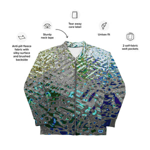 Slim-Fit Bomber Jacket, Liquid Jewel