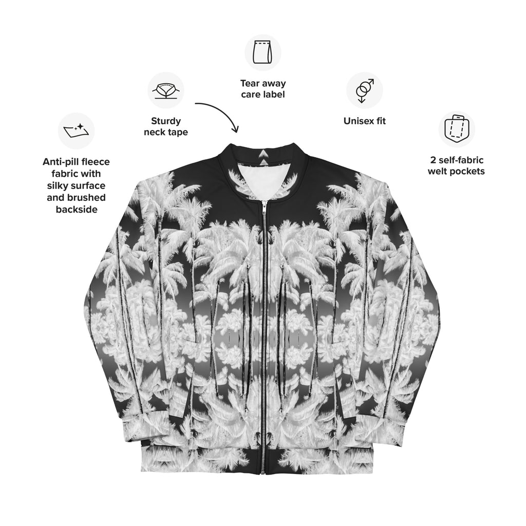 Slim-Fit Bomber Jacket, Palm Tree Collection, Midnight